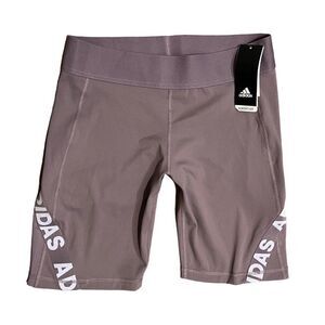 Adidas Shorts Women’s‎ M Purple Performance Workout Biker Logo Run Gym FT8595